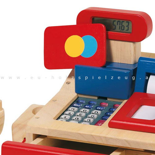 Kasse Holz Taschenrechner Bild 2